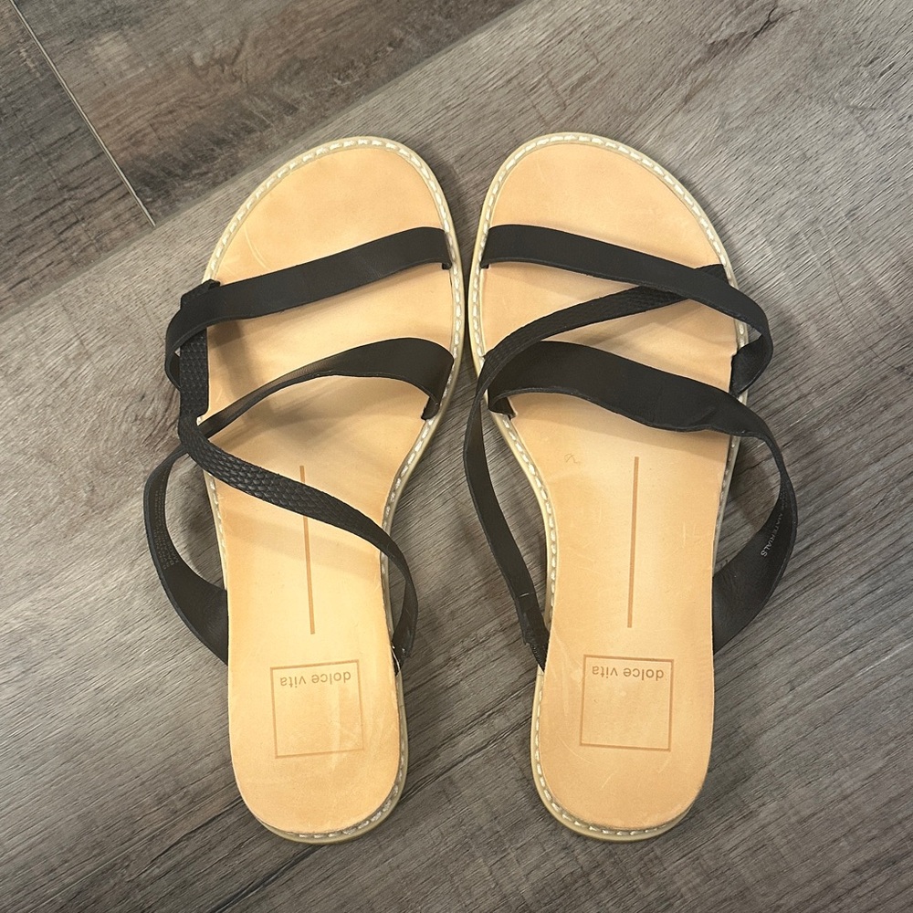 Dolce Vita Black Crisscross Sandals